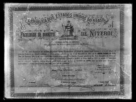 Diploma de Bacharel em Direito de Amilar Tavares da Silva