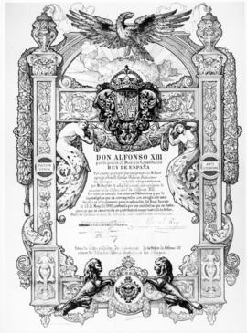 Título de comendador da Ordem Civil de Afonso XII. Espanha