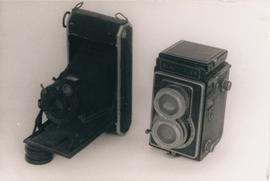 Câmeras fotográficas utilizadas para registrar eventos ocorridos durante a participação do Brasil...