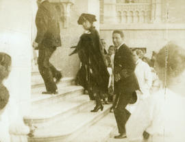 Visita da rainha Elizabeth da Bélgica ao IOC. Tarde de 27/09/1920