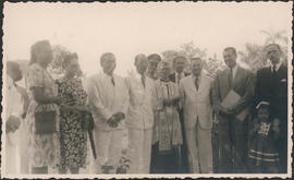 Raphael de Paula Souza e outros durante o lançamento da pedra fundamental do Sanatório de Manaus