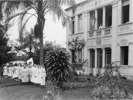 Enfermeiras na Escola de Enfermagem Carlos Chagas (EECC). Belo Horizonte, MG