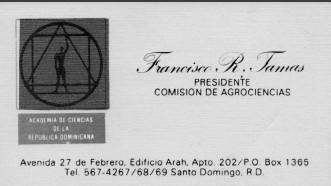Cartão de Francisco R. Tamas