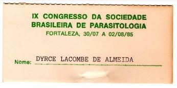 IX Congresso da Sociedade Brasileira de Parasitologia