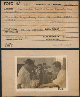 Vacinação realizada na Fazenda São Sebastião, Vespasiano (MG)