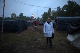Loraine Lopez Maciel em acampamento do MST em Santana do Livramento