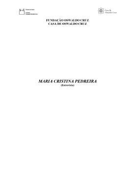 Maria Cristina Pedreira