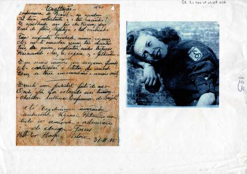 Reprodução de fotografia e poema dedicado à Virginia Portocarrero