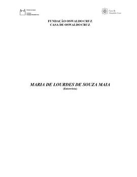 Maria de Lourdes de Souza Maia