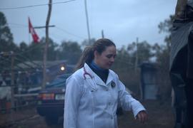 Loraine Lopez Maciel em acampamento do MST em Santana do Livramento