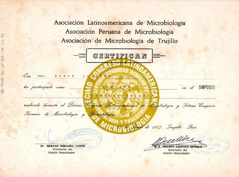 Congresso Latinoamericano de Microbiologia - Septimo Congresso Peruano de Microbiologia y Parasit...