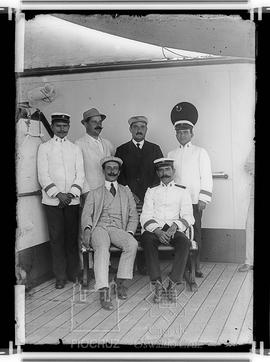 Grupo da comissão a bordo do navio Rio de Janeiro