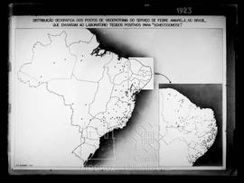 Distribuição geográfica dos postos de viscerotomia do Serviço de Febre Amarela no Brasil que envi...