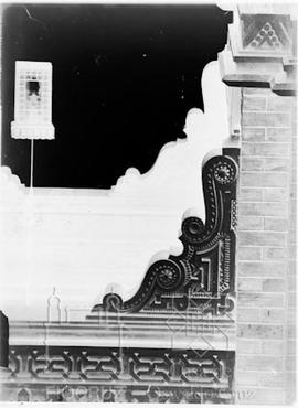 Detalhe do ornamento do hall dos banheiros