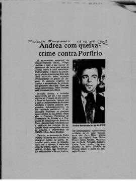 Recortes de jornais sobre Pedro Porfírio