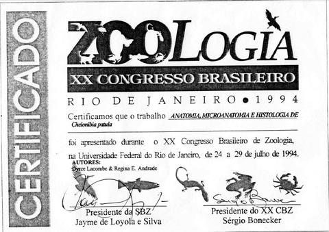 XX Congresso Brasileiro de Zoologia