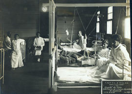 Pacientes do Hospital da Usina na enfermaria de cirurgia. Cubatão-SP
