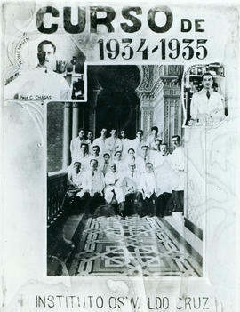 Médicos do IOC e alunos da turma de 1934-1935 do Curso de Aplicação do Instituto Oswaldo Cruz
