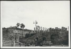 Ruínas romanas no Monte Palatino durante a Segunda Guerra Mundial