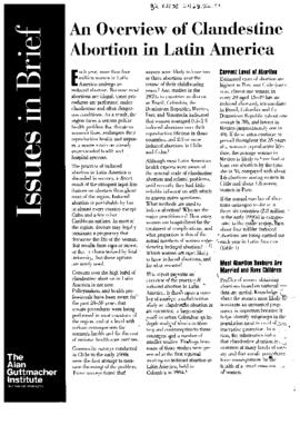 An Overview of Clandestine Abortion in Latin America