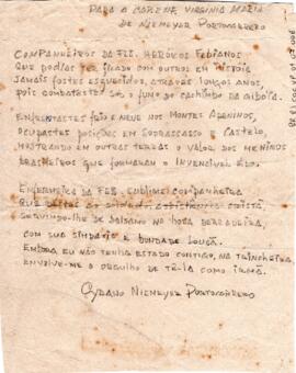 Poema dedicado à Virginia Portocarrero