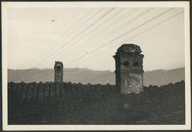Telhado de casa na Itália durante a Segunda Guerra Mundial