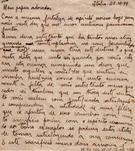 Carta de Virgínia Portocarrero para os pais