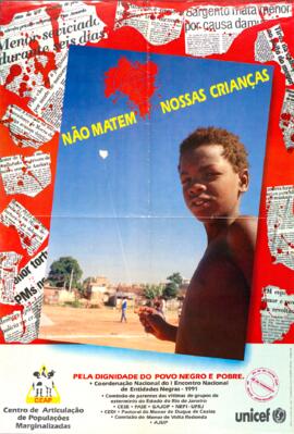 Cartaz pela dignidade do povo negro e pobre