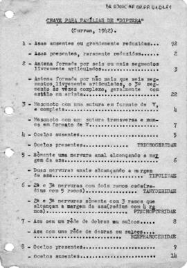 Chave para famílias de "Diptera"