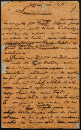 Relatório acerca da Molestia Reinante em Santos