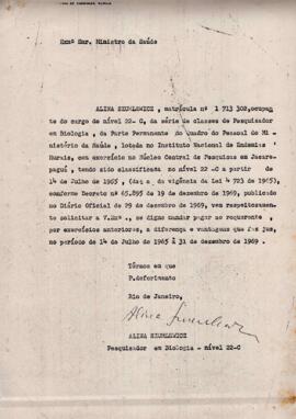 Requisição de pagamento de diferença de vantagens