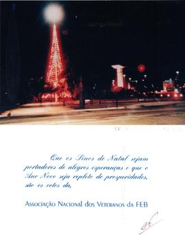 Cartão enviado pela Associação Nacional de Veteranos da FEB com votos de feliz natal e feliz ano ...
