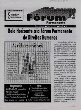 Prospecto sobre a criação do Fórum Permanente de Direitos Humanos em Belo Horizonte