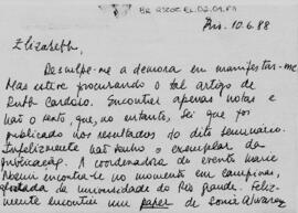 Cartão manuscrito e envio do artigo Politicizing Gender and Engendering Democracy