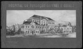 Estudo em perspectiva da fachada principal do Hospital Gaffrée e Guinle
