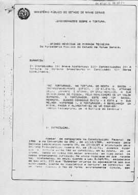 Considerações sobre a tortura