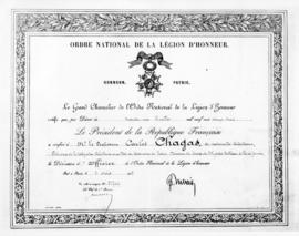 Condecoração de officier de l'Ordre National de la Légion d'Honneur. Paris