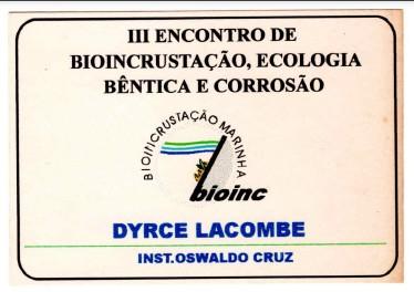 III Encontro de Bioincrustação, Ecologia Bêntica e Corrosão