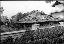 Inventário fotográfico da deterioração das instalações da Casa de Chá - detalhe do telhado