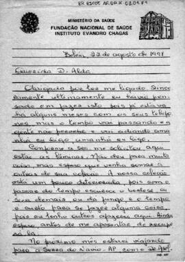 Carta de Graça Silva à Alda Falcão