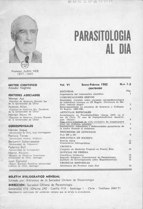 Parasitologia Al Dia Vol.VI